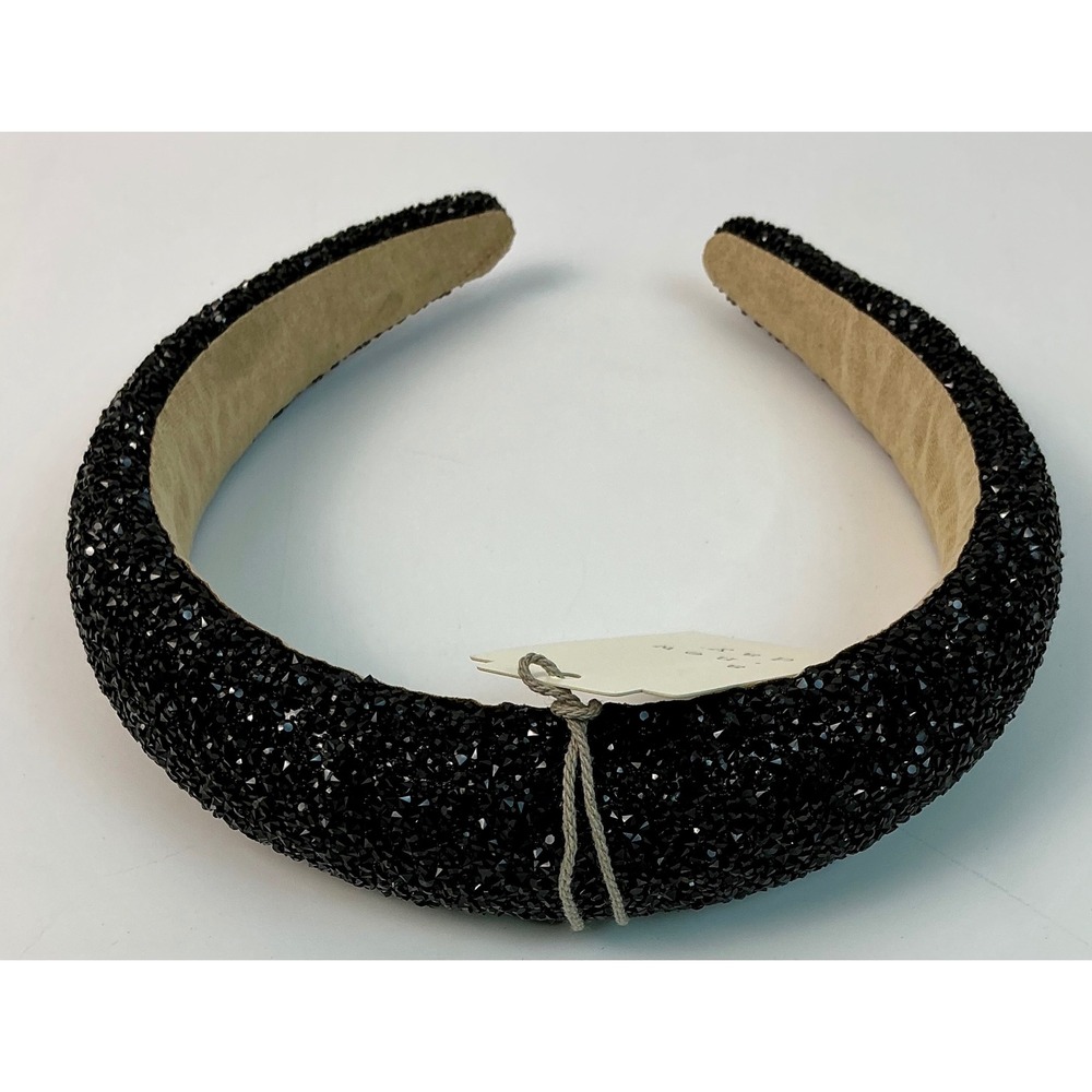 2 A‎ New Day Padded Headband Black Rhinestone Embellished Sparkly Hair Accessory
